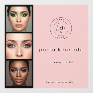 Autocollant Pour Fenêtre Rouge Pastel Maquillage Moderne Photo 3 Photo Carr