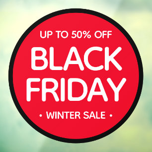 Autocollant Pour Fenêtre Round Black Friday Simple Professional Modern Vent