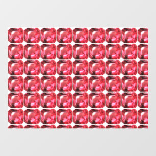 Autocollant Pour Fenêtre Ruby Gemstone rose