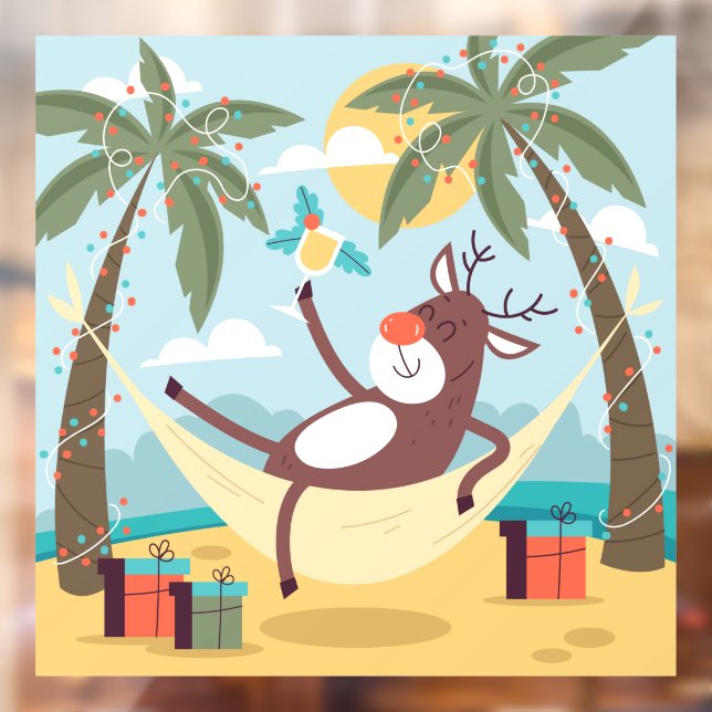 Autocollant Pour Fenêtre Rudolph tropical (Feuille 2)