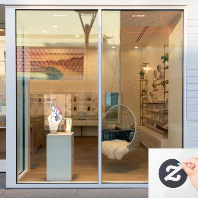 Autocollant Pour Fenêtre Sac à dos Snowman auto opaque fenêtre clouer (Vitrine du magasin)