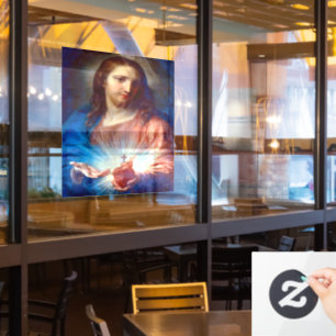 Autocollant Pour Fenêtre Sacré Coeur de Jésus