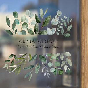 Autocollant Pour Fenêtre Sage Green Eucalyptus Porte Feuille