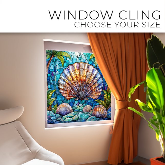 Autocollant Pour Fenêtre Saint-Jacques tropicale Vitrail art (Créateur téléchargé)