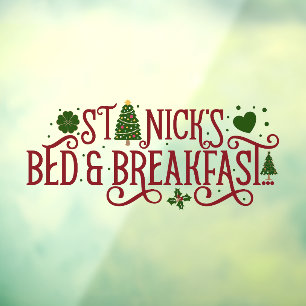 Autocollant Pour Fenêtre Saint Nick's bed breakfast Noël affaires