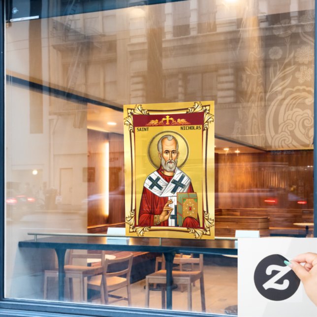 Autocollant Pour Fenêtre Saint-Nicolas (Fenêtre de café)