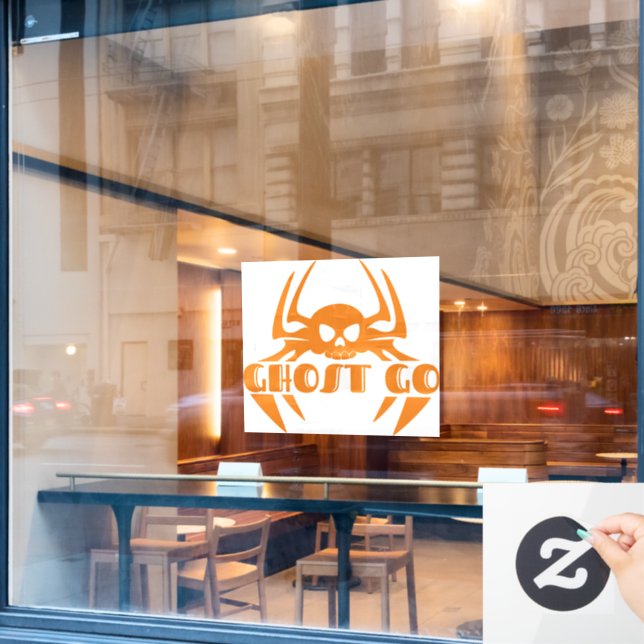 Autocollant Pour Fenêtre Saison Éffrayante de Ghost Go (Fenêtre de café)