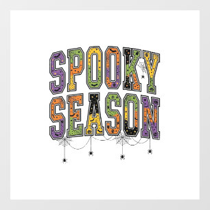 Autocollant Pour Fenêtre Saison effrayante typographie Halloween vintage De