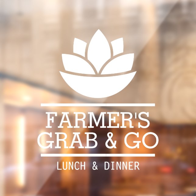 Autocollant Pour Fenêtre Salade saine Légumes, Restaurant (Feuille 2)