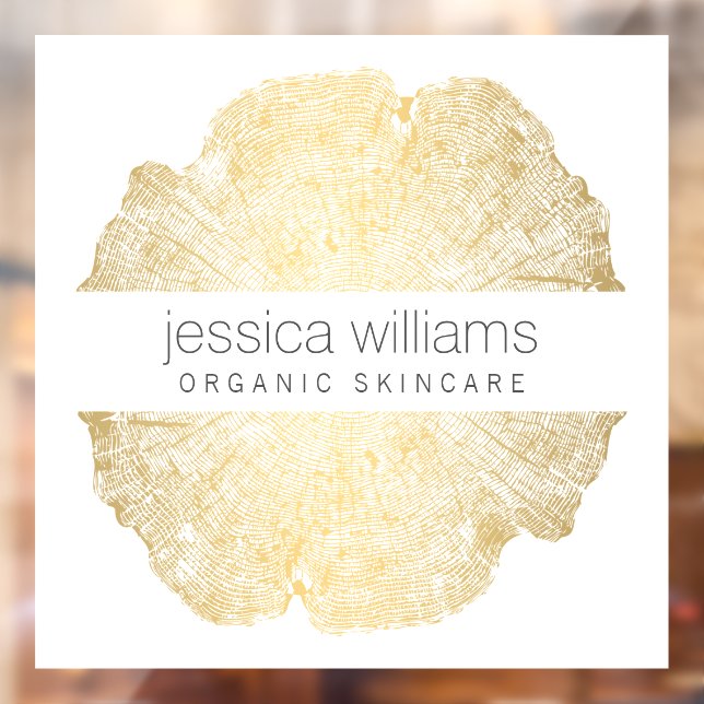 Autocollant Pour Fenêtre Salon d'art en bois Luxe, Boutique (Feuille 2)