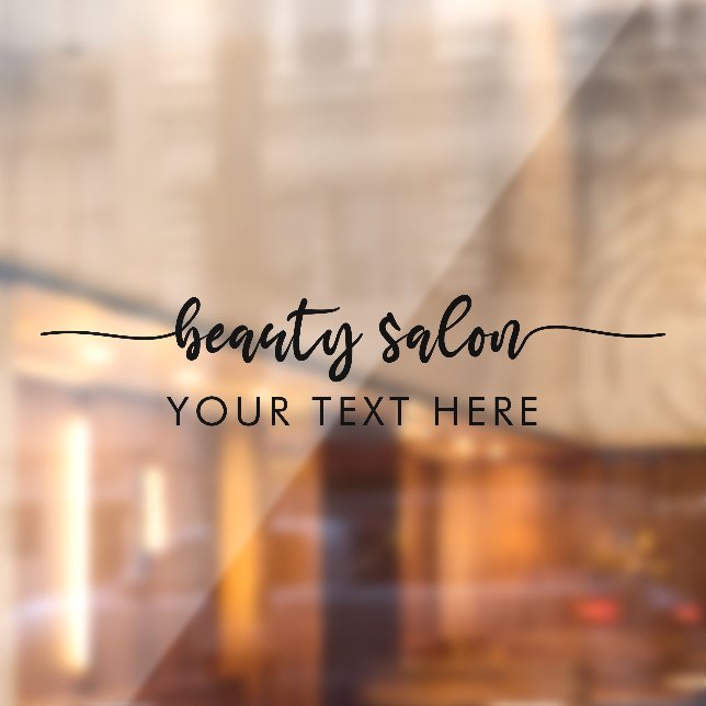 Autocollant Pour Fenêtre Salon de Beauté Calligraphie Moderne Élégante (Feuille 2)