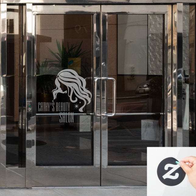 Autocollant Pour Fenêtre Salon de beauté Custom Business (Porte de bureau)