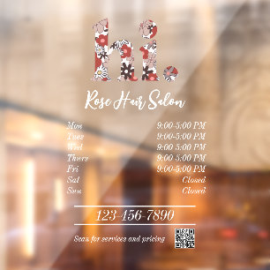 Autocollant Pour Fenêtre Salon de coiffure Ouvert