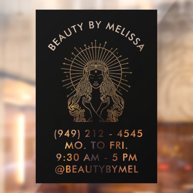 Autocollant Pour Fenêtre Salon de Maquillage Coiffure Ongles Celestial Taro (Feuille 2)