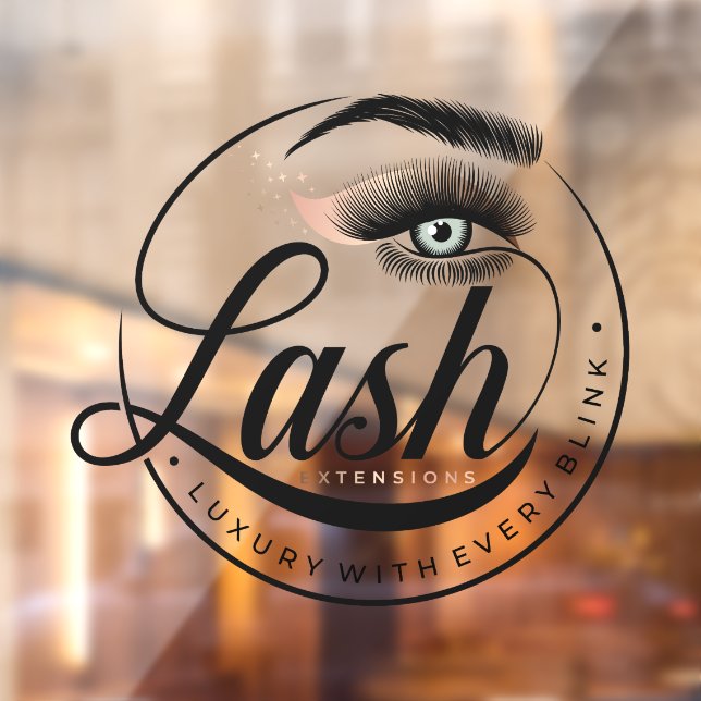 Autocollant Pour Fenêtre Salon de Spa de Luxe pour Extensions de Cils Génér (Feuille 2)