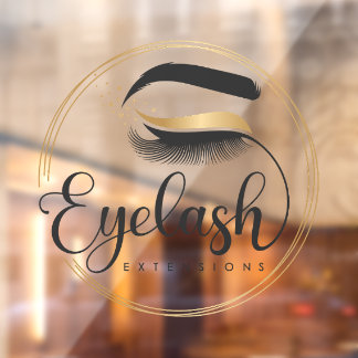Autocollant Pour Fenêtre Salon de Spa d'Extensions de Cils Génériques