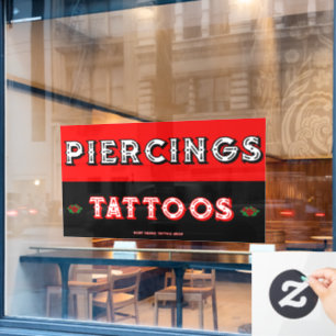 Autocollant Pour Fenêtre Salon de Tatouage entièrement personnalisable Pier