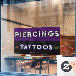 Autocollant Pour Fenêtre Salon de Tatouage entièrement personnalisable Pier