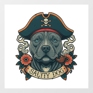 Autocollant Pour Fenêtre Salty Dog Pitbull