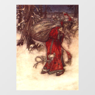 Autocollant Pour Fenêtre Santa Claus Arthur Rackham