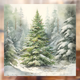 Autocollant Pour Fenêtre Sapin de Noël
