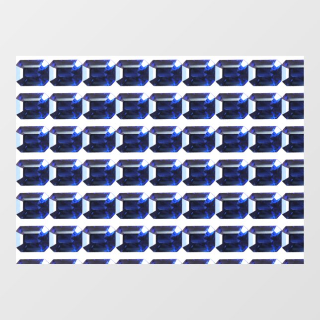 Autocollant Pour Fenêtre Sapphire rectangulaire bleu (Feuille)