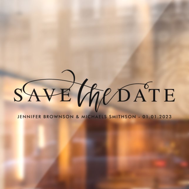 Autocollant Pour Fenêtre Save the date wedding car (Feuille 2)
