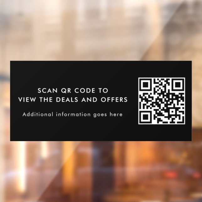 Autocollant Pour Fenêtre Scanner le code QR Affaires promotionnelles modern (Feuille 2)