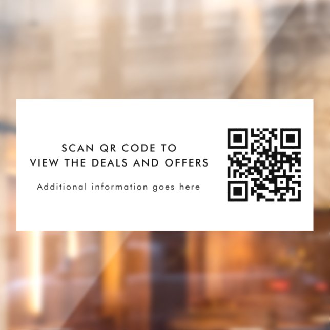 Autocollant Pour Fenêtre Scanner le code QR Moderne Simple Entreprise (Feuille 2)