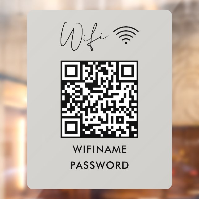 Autocollant Pour Fenêtre Scanner Pour Connecter Le Code Qr De Mot De Passe  (Feuille 2)