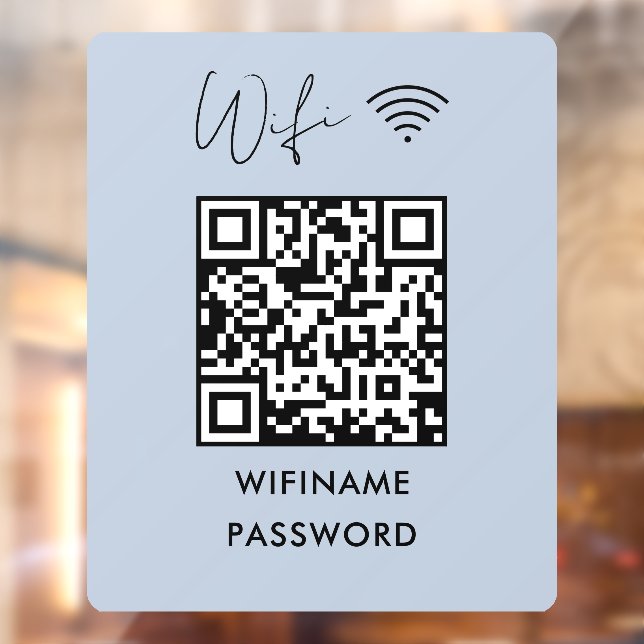 Autocollant Pour Fenêtre Scanner pour connecter le code QR du mot de passe  (Feuille 2)