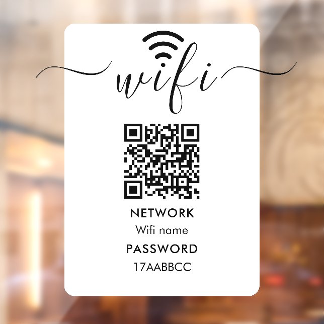 Autocollant Pour Fenêtre Scanner pour connecter le code QR du réseau Wifi M (Feuille 2)