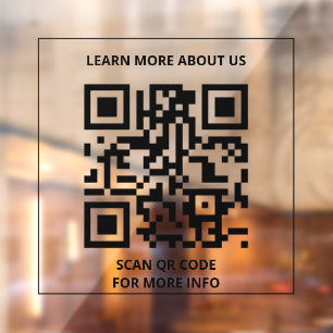 Autocollant Pour Fenêtre Scannez le code qr pour plus d'infos