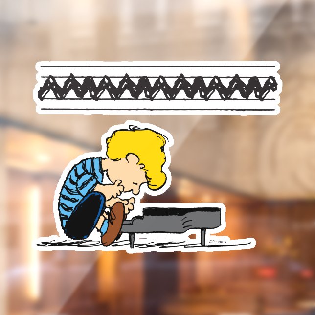 Autocollant Pour Fenêtre Schroeder Charlie Musique Brown (Feuille 2)