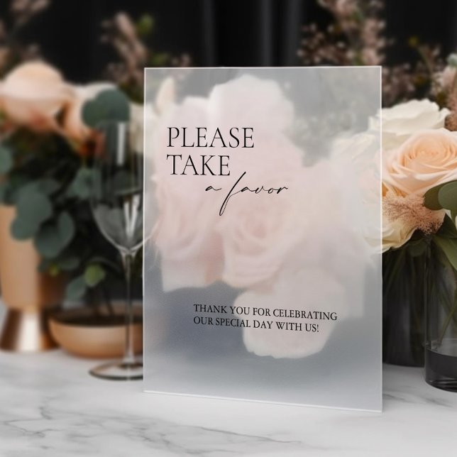 Autocollant Pour Fenêtre Script de signalisation moderne Take a Favror Deca (Créateur téléchargé)