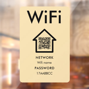 Autocollant Pour Fenêtre Se connecter au Wifi   Scanner pour connecter la c