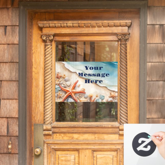 Autocollant Pour Fenêtre Seashore Bliss Beach Party (Porte d'accueil)