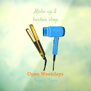 Autocollant Pour Fenêtre Sèche-cheveux & lisseuse-cheveux illustration