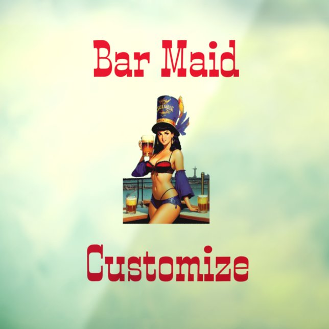 Autocollant Pour Fenêtre Serveuse de Bar Authentique Thunder_Cove (Feuille 3)