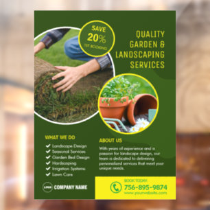 Autocollant Pour Fenêtre Services de jardin et d'aménagement paysager