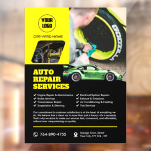 Autocollant Pour Fenêtre Services de réparation automobile