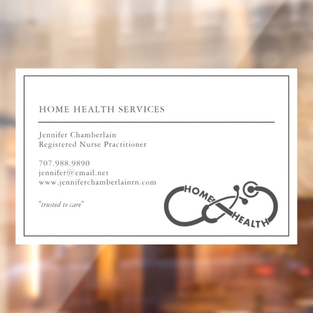 Autocollant Pour Fenêtre Services infirmiers de santé à domicile Stéthoscop (Feuille 2)