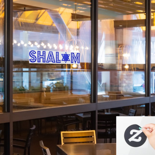 Autocollant Pour Fenêtre Shalom éclat moderne (Fenêtre du restaurant)