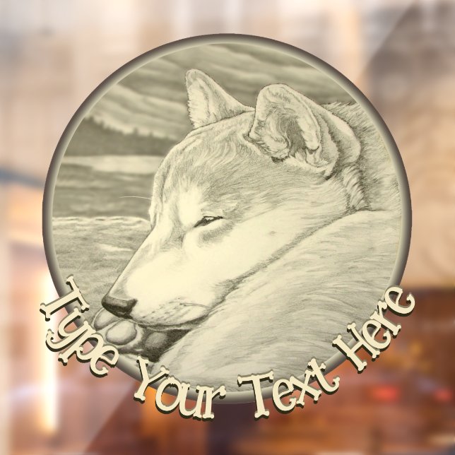 Autocollant Pour Fenêtre Shiba Inu Dog Decal Custom Dog Art Fenêtre Classer (Feuille 2)