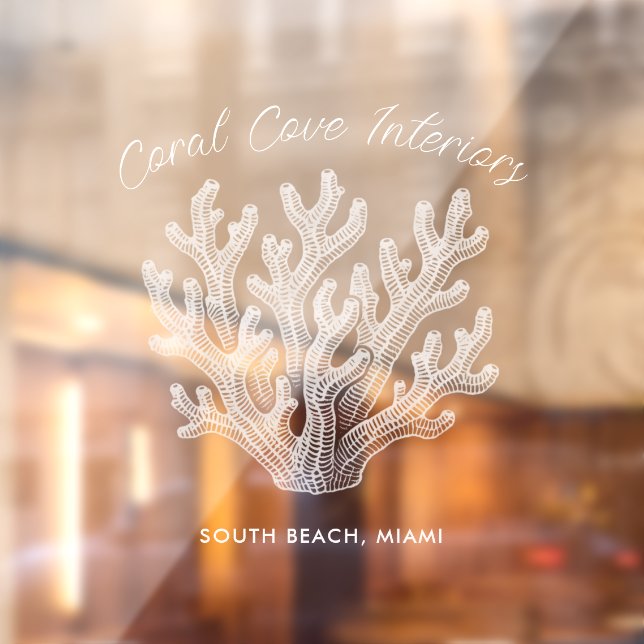 Autocollant Pour Fenêtre Shimmering Sea Coral Silhouette Window Cling (Feuille 2)