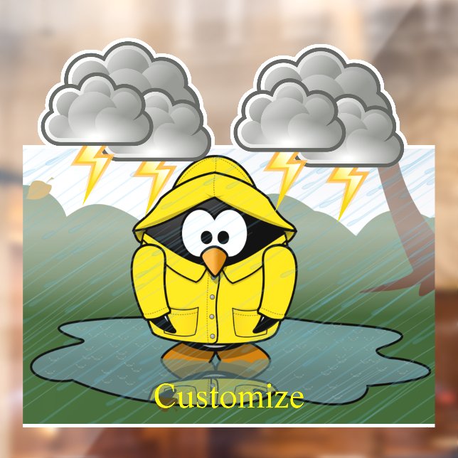 Autocollant Pour Fenêtre Shivering Rainy Day Penguin Thunder_Cove (Feuille 2)