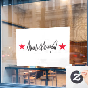 Autocollant Pour Fenêtre Signature Trump