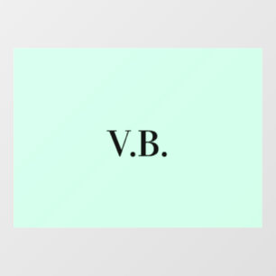 Autocollant Pour Fenêtre Simple couleur unie ajouter nom texte monogramme