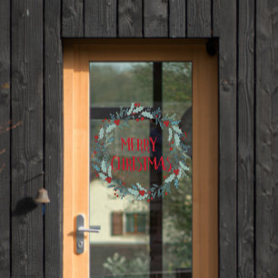 Autocollant Pour Fenêtre Simple Joyeux magasin de fleurs de Noël