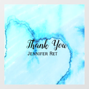 Autocollant Pour Fenêtre simple minimum calligraphy thank you add nam